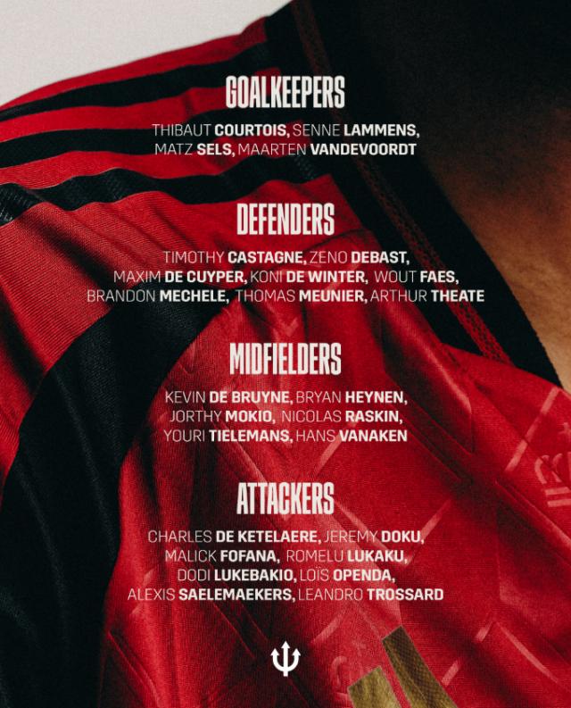 九游体育-比利时队名单：库尔图瓦原谅红魔，卢卡库、丁丁领军